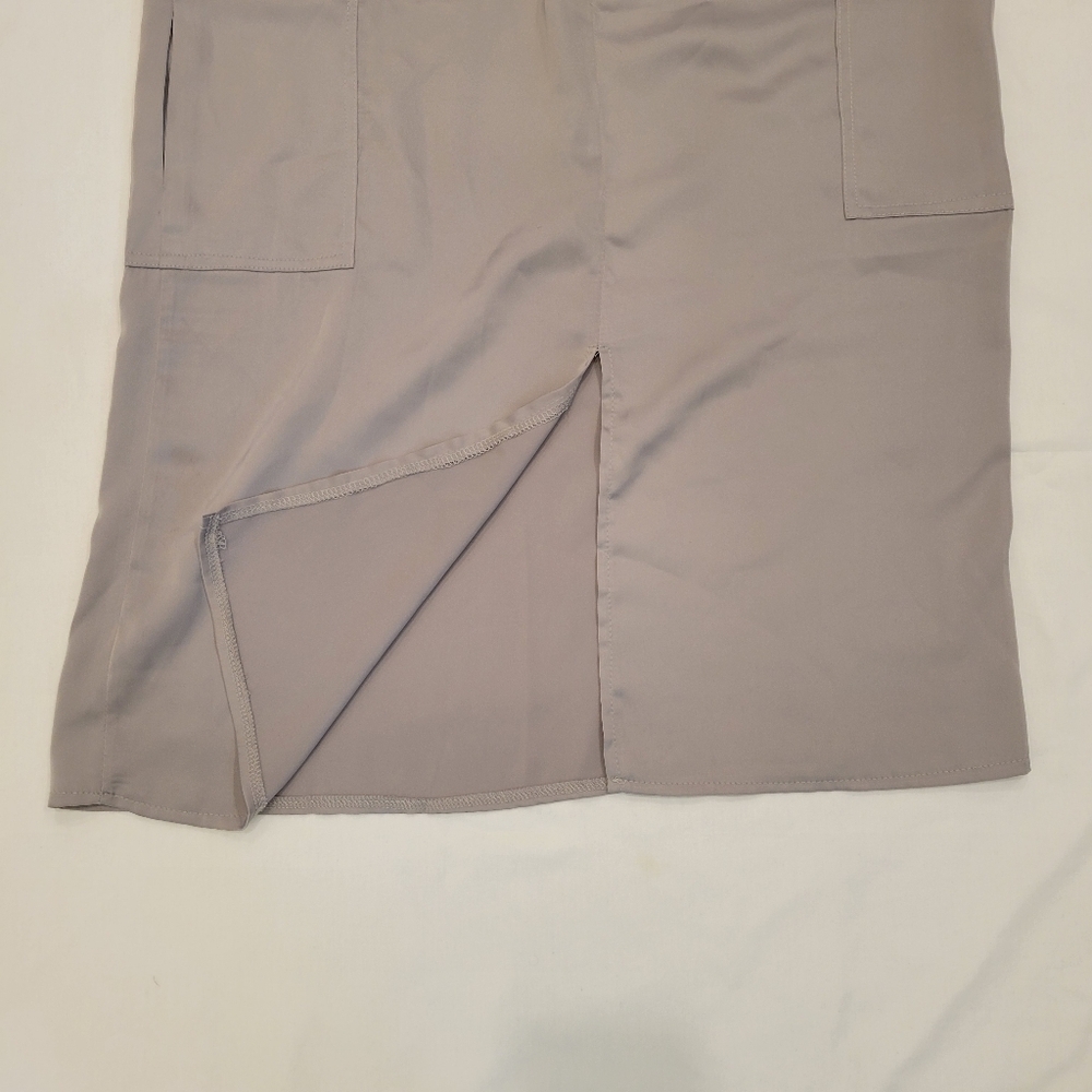 Emerson Lang gray silky cargo skirt size small - Picture 6 of 6